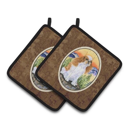 Carolines Treasures English Toy Spaniel Pair of Pot Holders, 7.5 x 3 x 7.5 in. SS8311PTHD